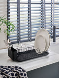 Black mini space-saving drainer 15.5cm x 43cm x 21.5cm - British product