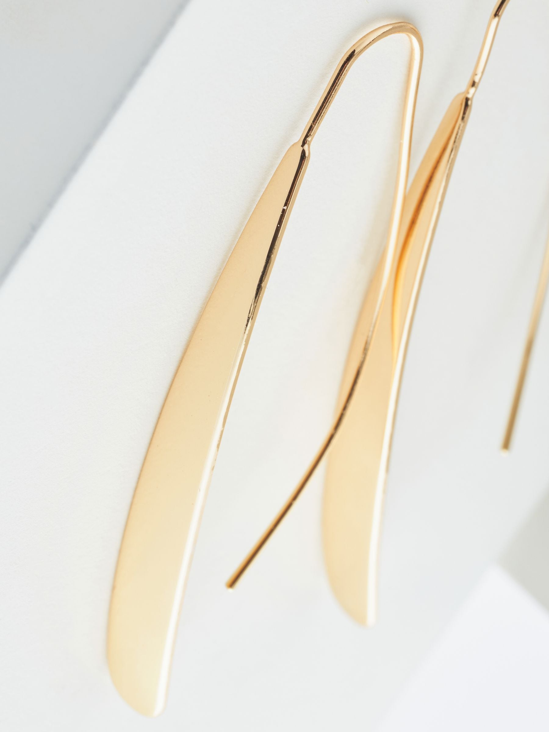 Gold Tone Pull Through Earrings