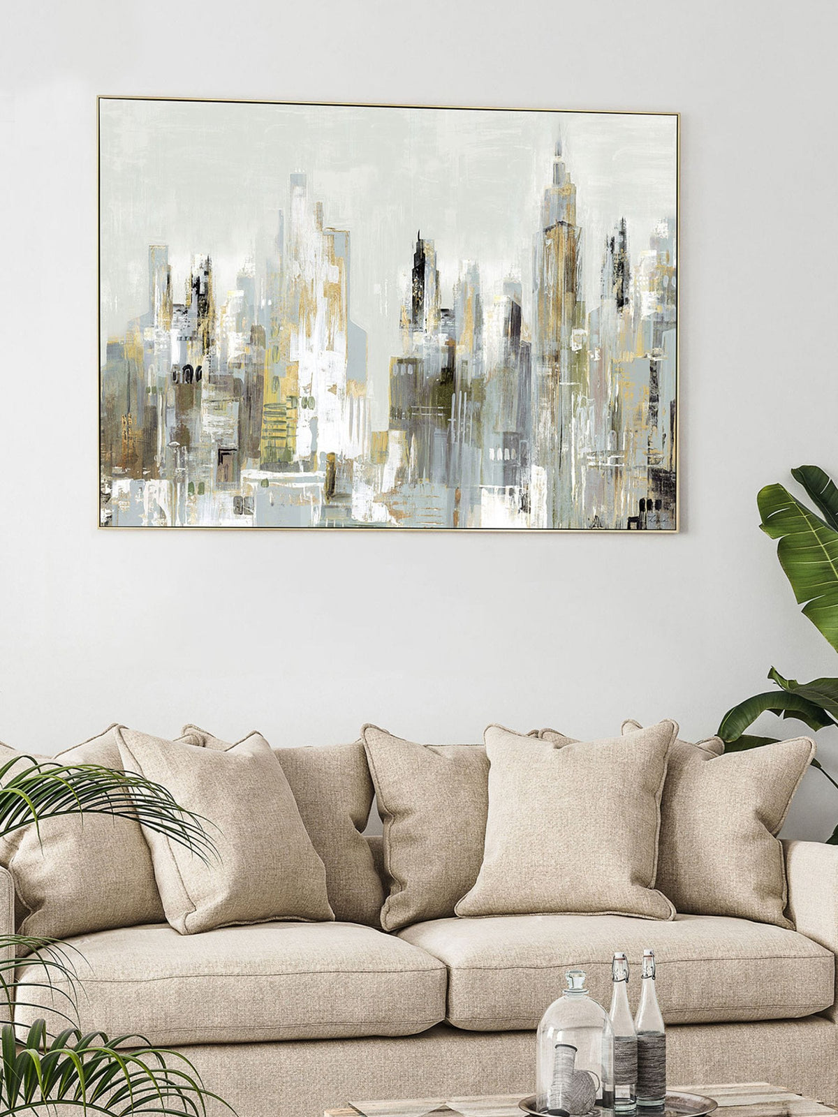 Art Marketing grey city limits wall art 88cm x 122cm - British product