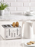 White Sleek 4 Slice Toaster (British brand)