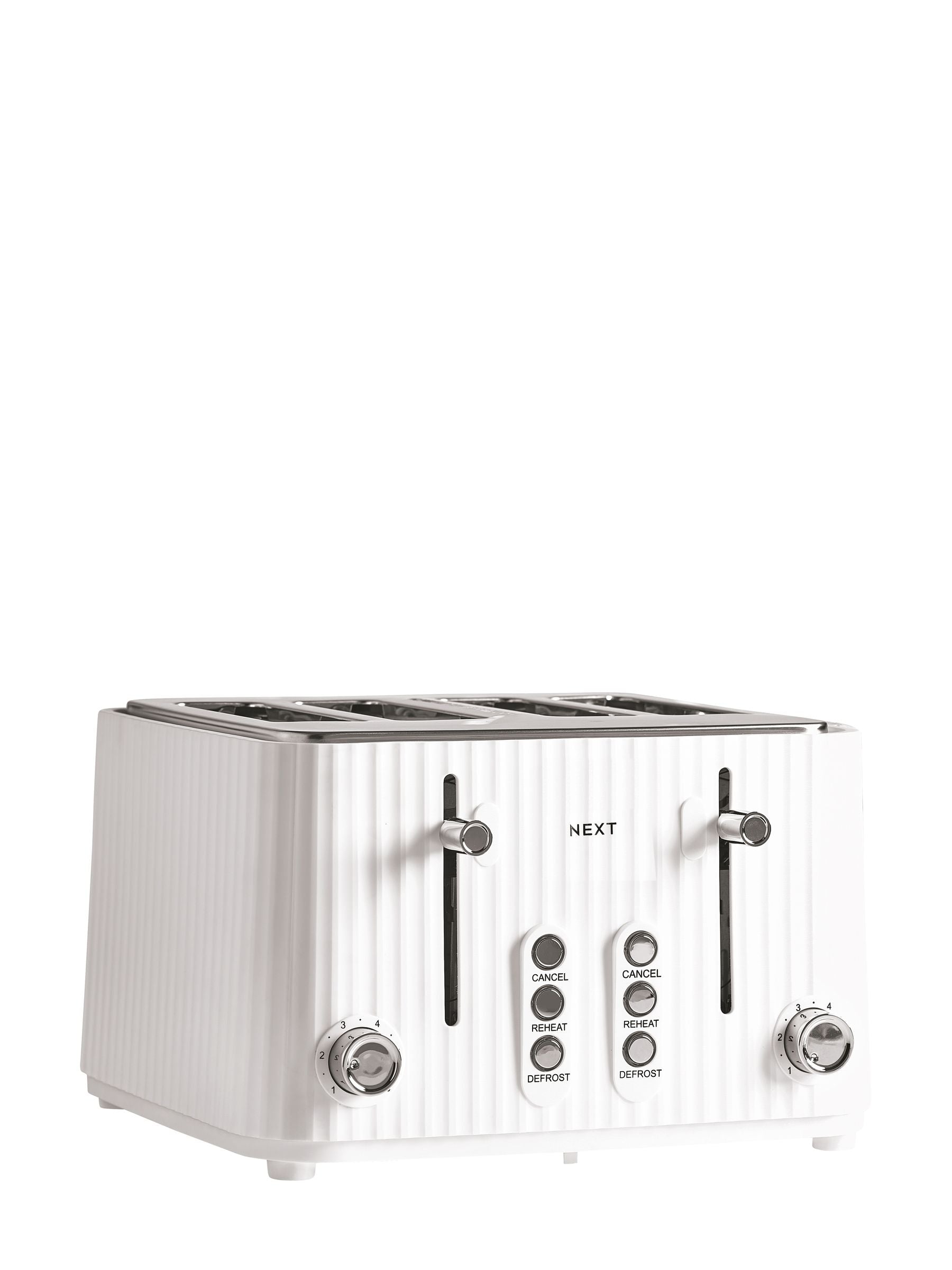 White Sleek 4 Slice Toaster (British brand)