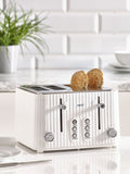 White Sleek 4 Slice Toaster