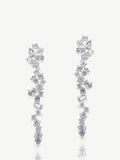 Ivory & Co Silver Islington Crystal Cluster Drop Earring