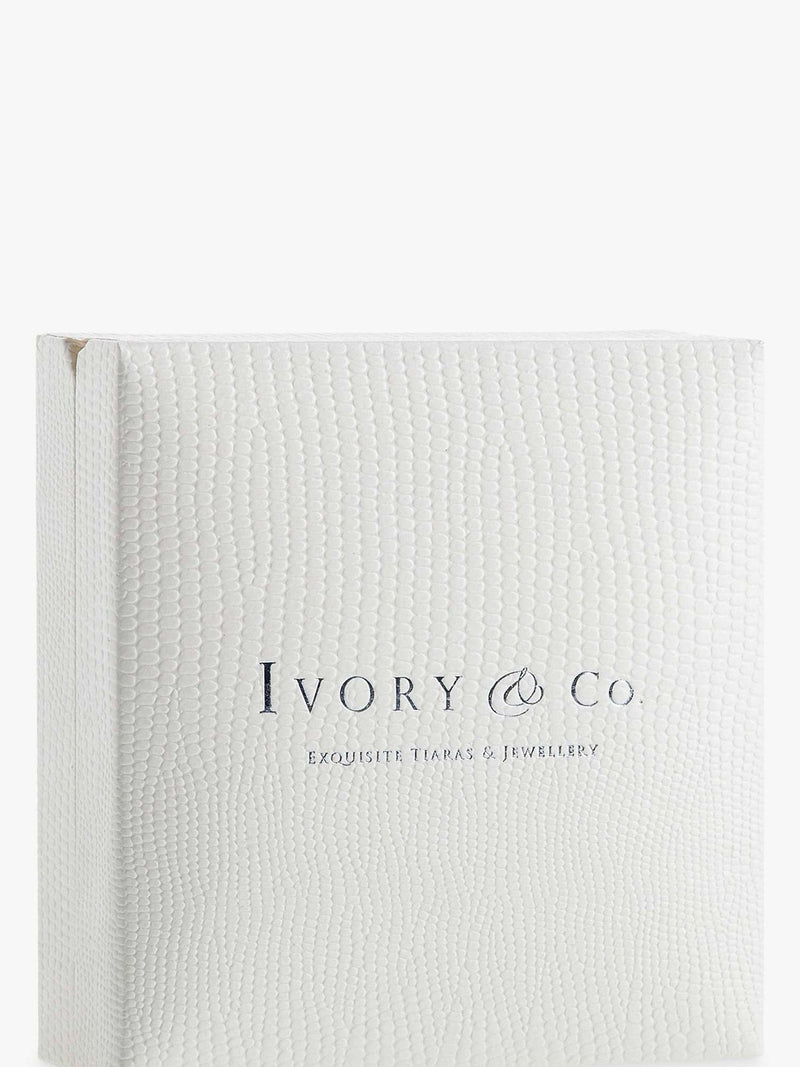 Ivory & Co Silver Islington Crystal Cluster Drop Earring
