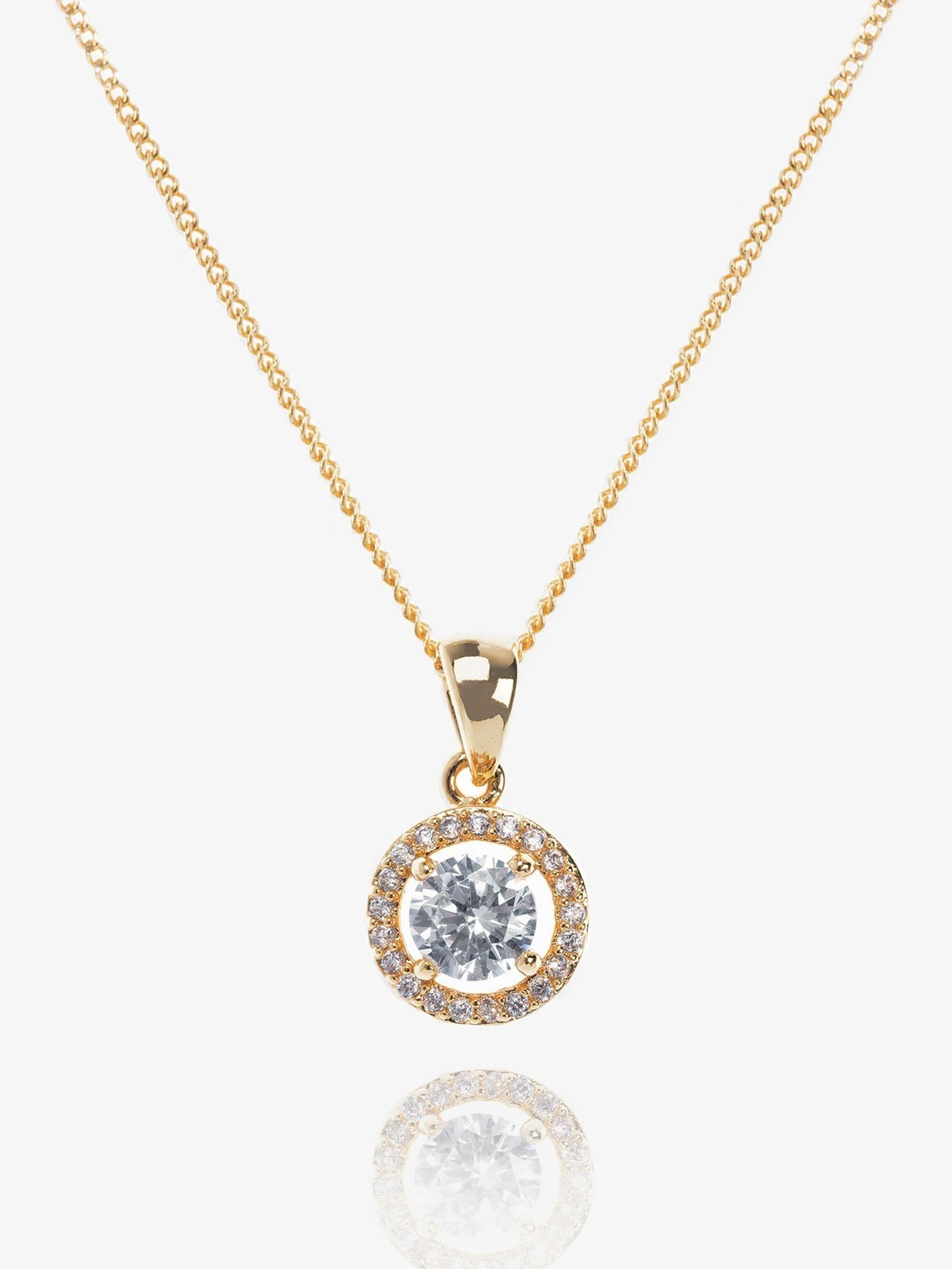 Ivory and Co Gold Balmoral Crystal Dainty Pendant 1.5cm, UK version