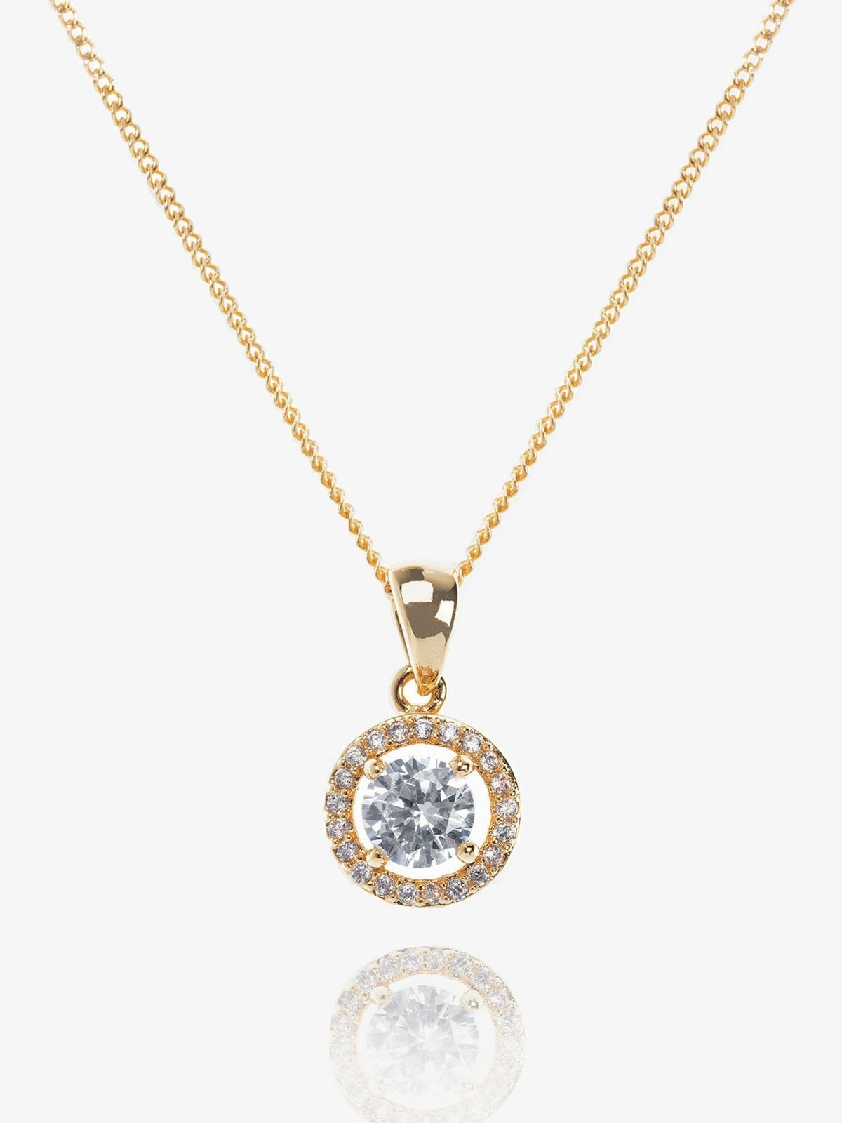 Ivory and Co Gold Balmoral Crystal Dainty Pendant 1.5cm, UK version