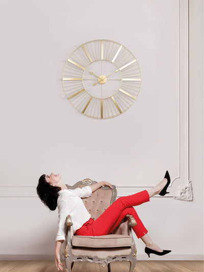 Acctim Clocks Gold Gardner Wall Clock 80cm