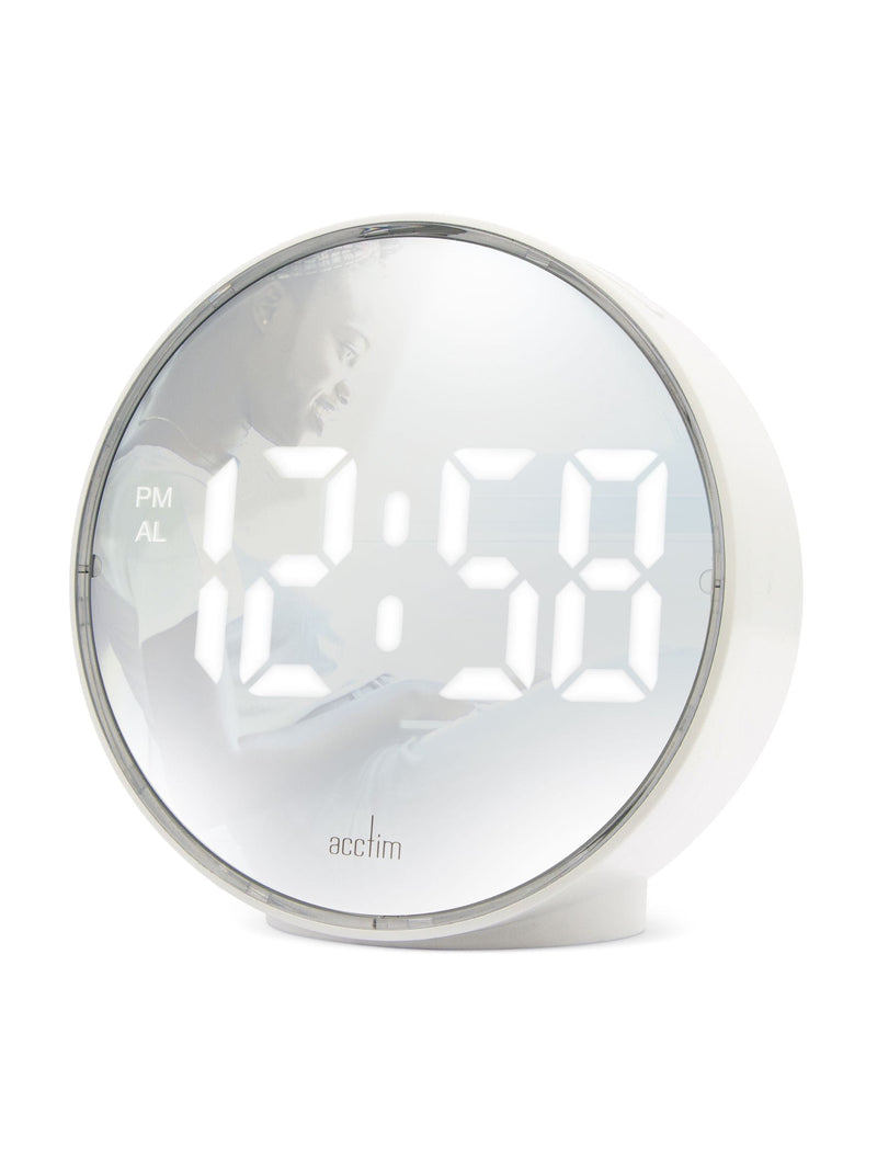 Acctim Clocks Il Giro White Round LED Alarm Clock - British product