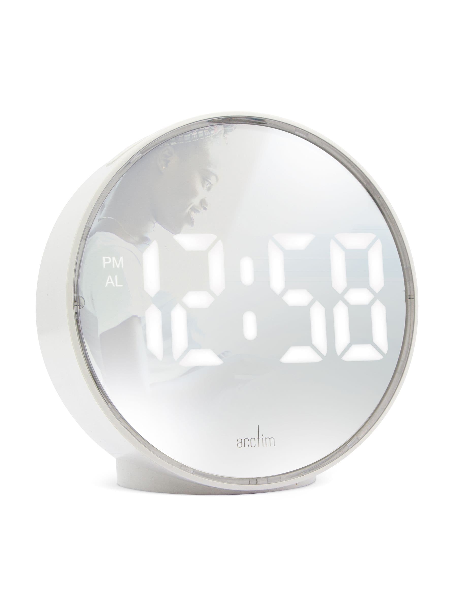 Acctim Clocks Il Giro White Round LED Alarm Clock - British product