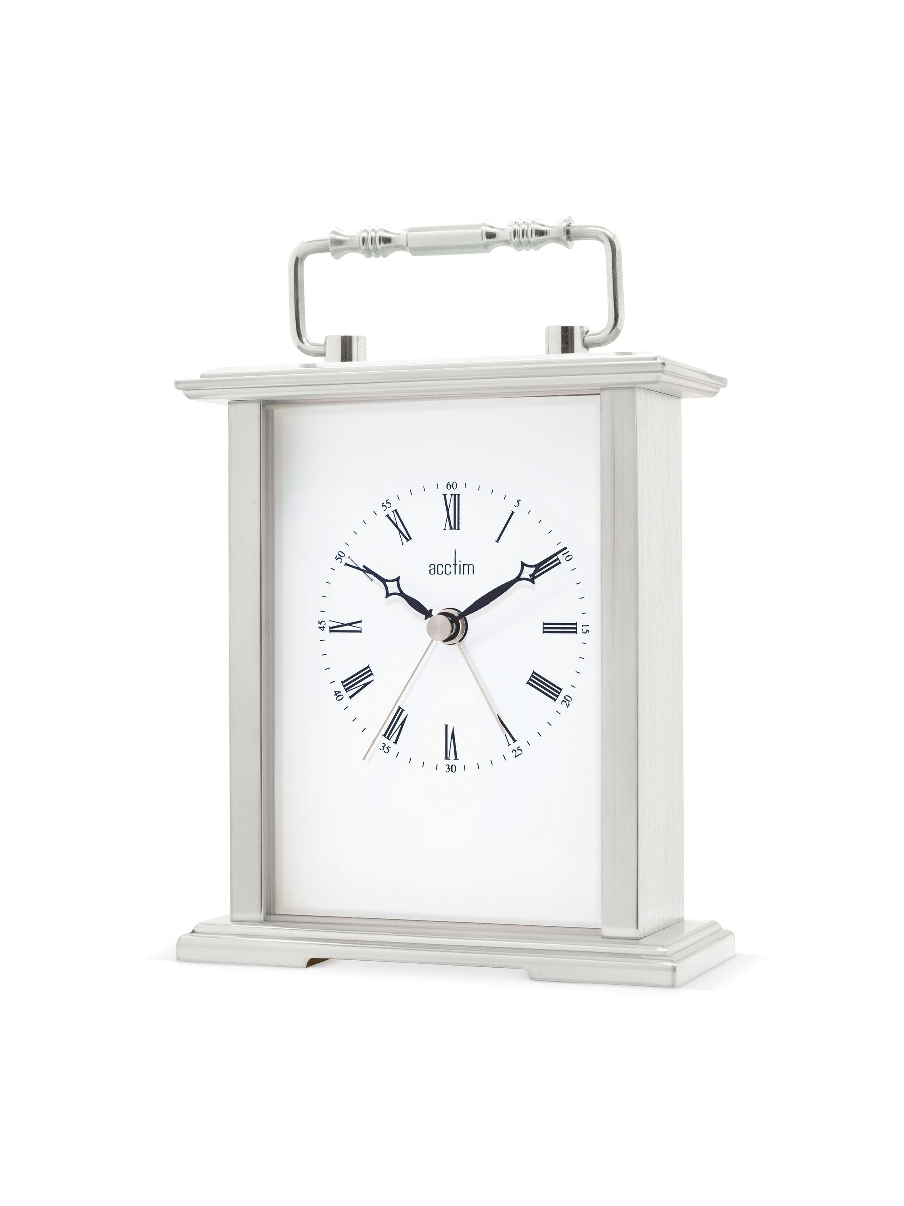 Acctim Clocks silver Gainsborough carriage clock - British product