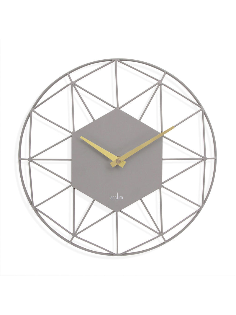 Acctim Owl Grey Alva wall clock 30cm - British product