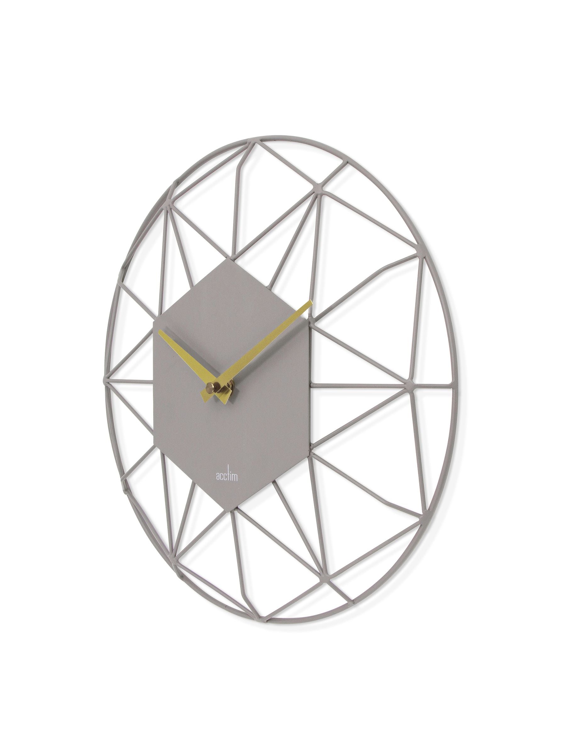 Acctim Owl Grey Alva wall clock 30cm - British product