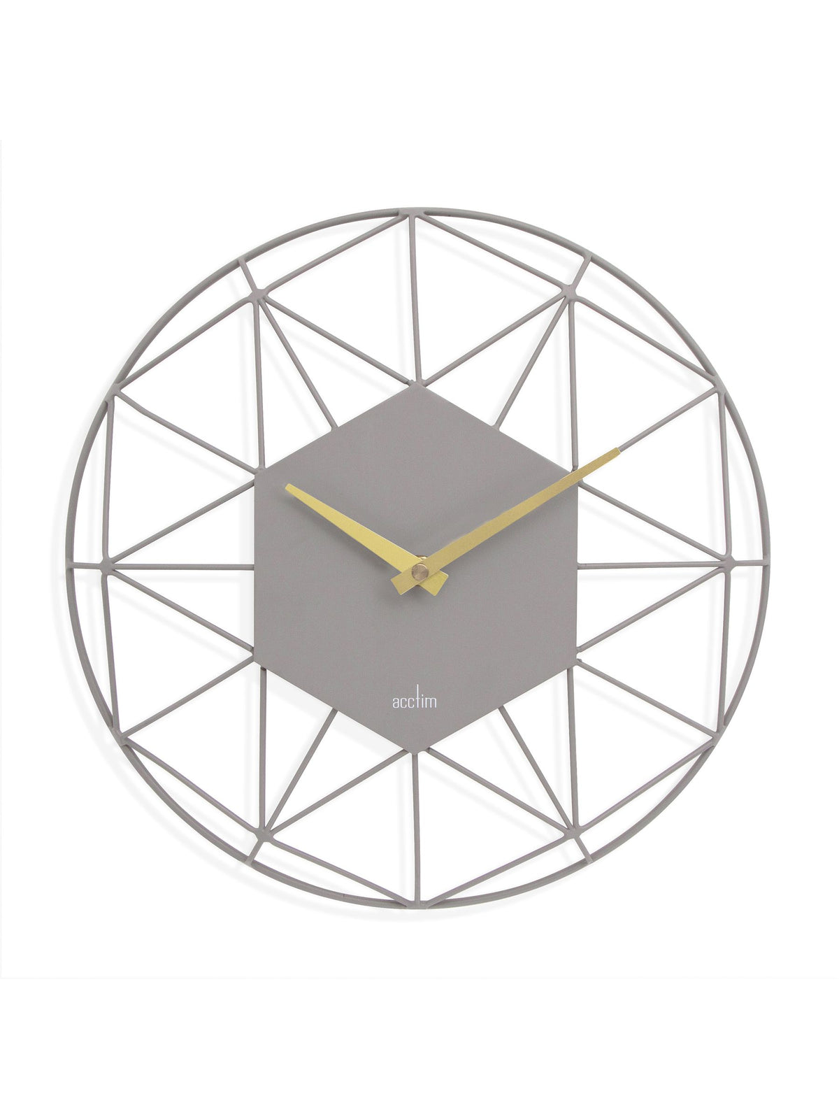 Acctim Owl Grey Alva wall clock 30cm - British product