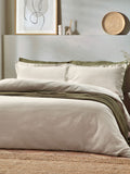 Waffle textured cotton duvet cover set (British brand)