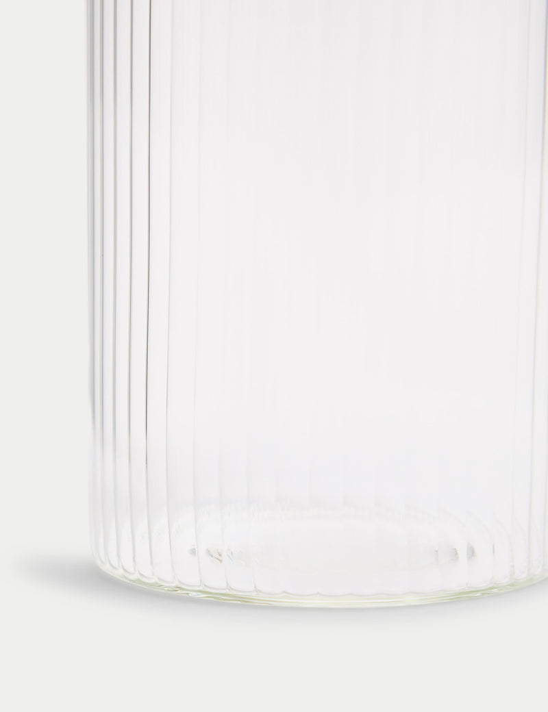 Large Ribbed Glass Pourer