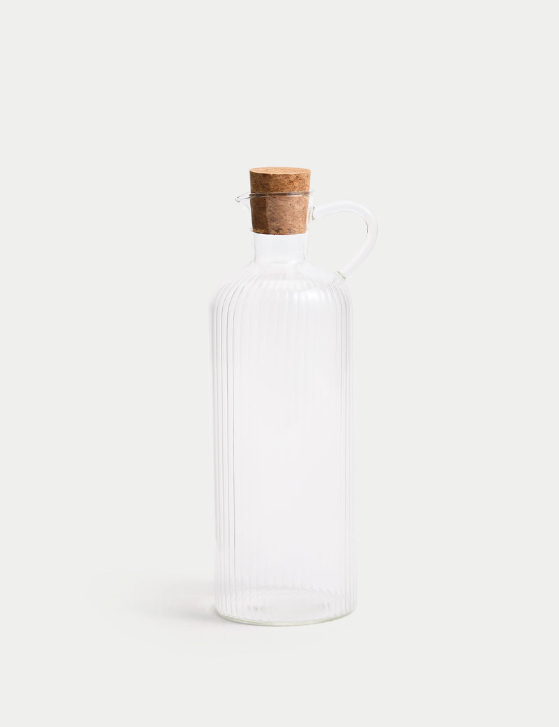 Large Ribbed Glass Pourer