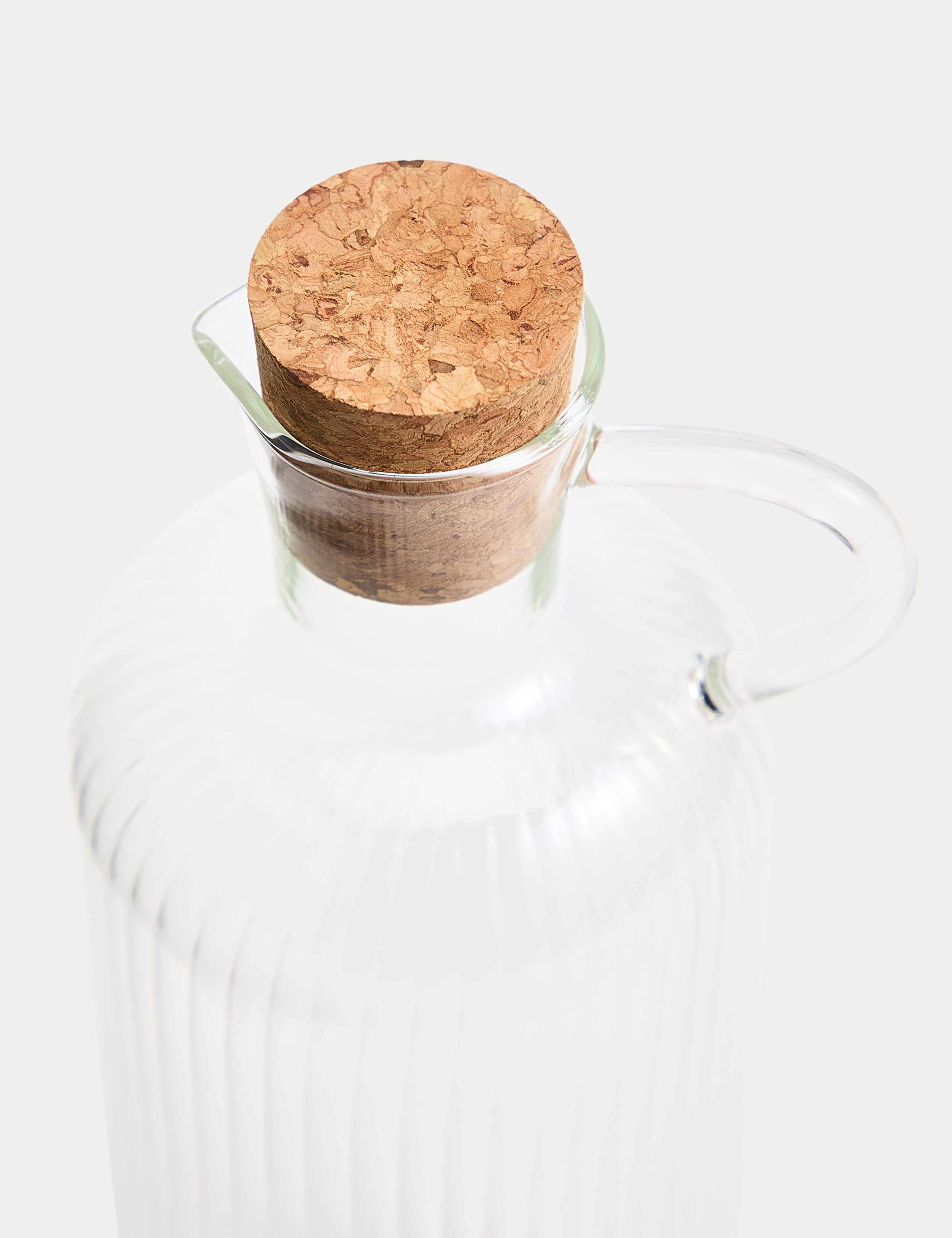 Large Ribbed Glass Pourer