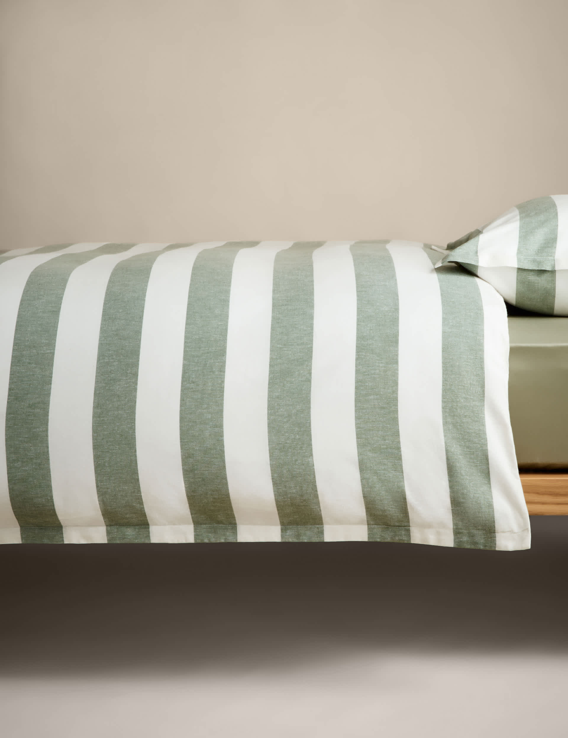Linen Blend Striped Single Bedding Set, UK version