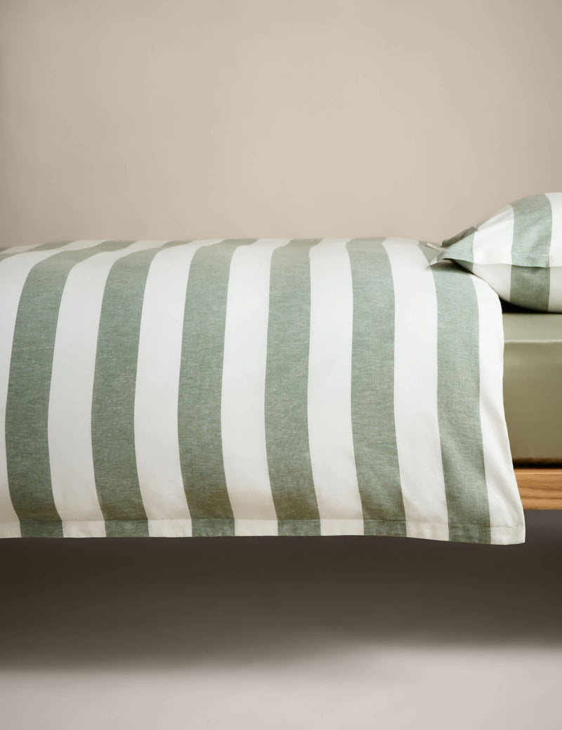 Linen Blend Striped Single Bedding Set, UK version