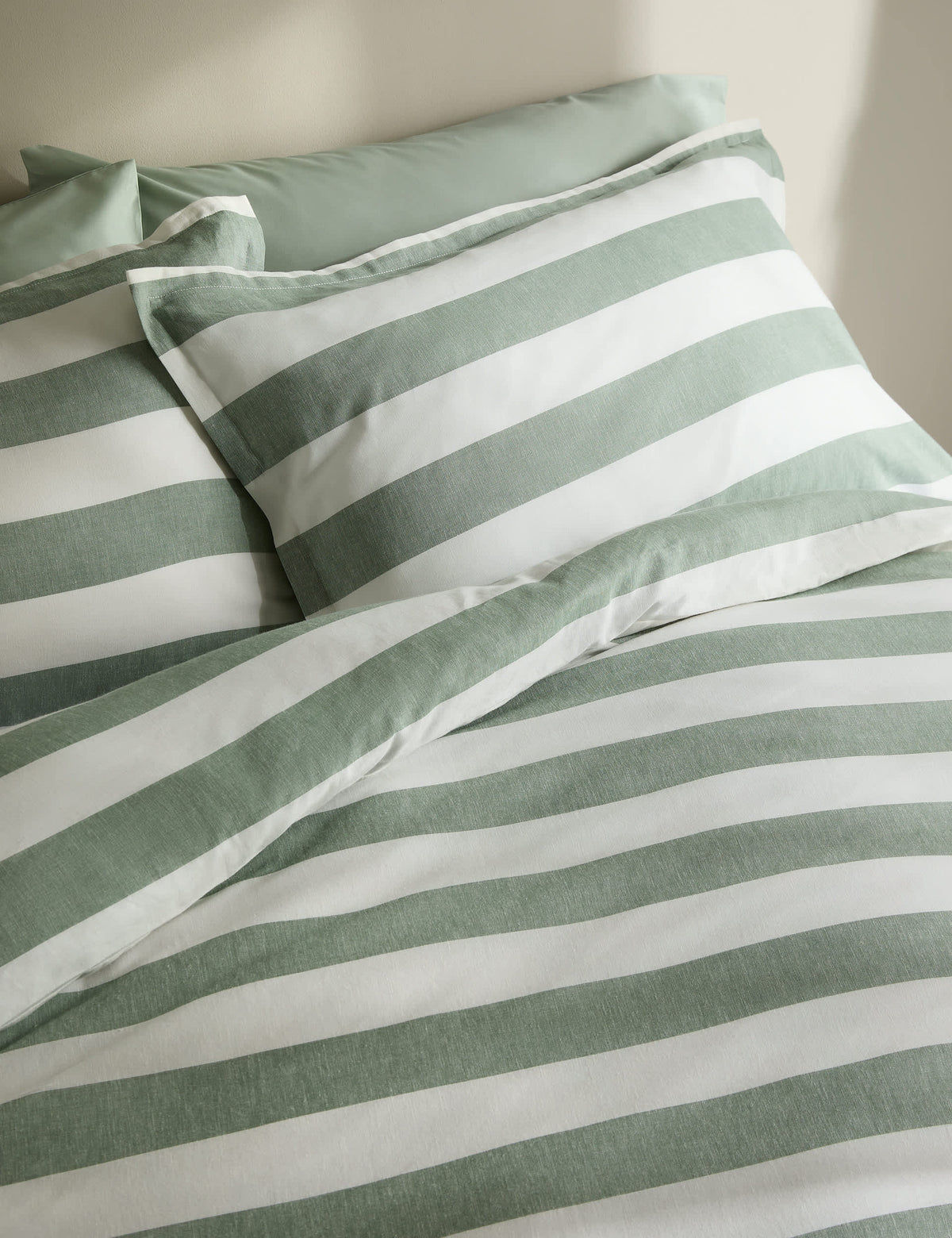 Linen Blend Striped Single Bedding Set, UK version