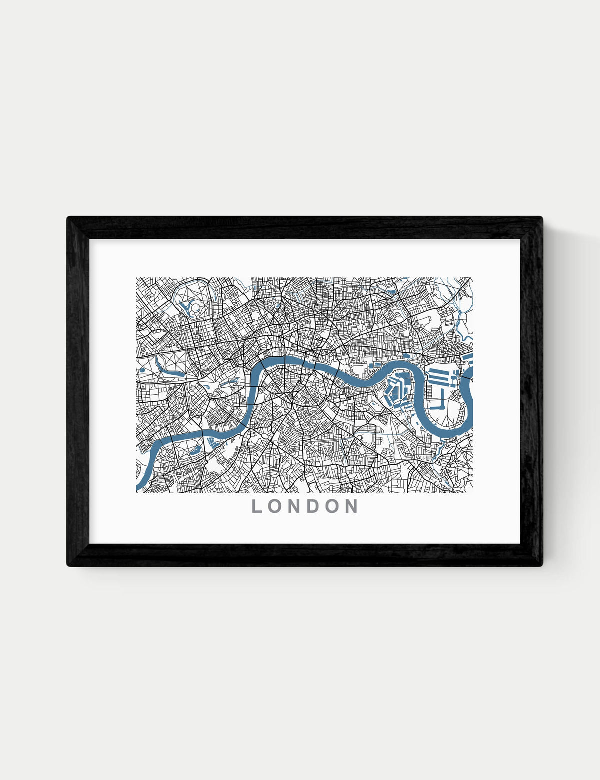 East End Prints London map framed art, UK version