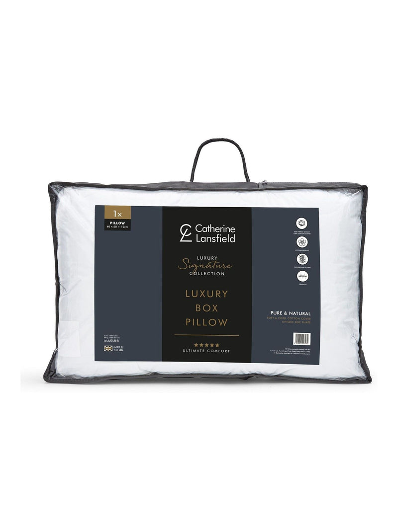 Catherine Lansfield 100% cotton luxury box pillow 48x74cm - British product
