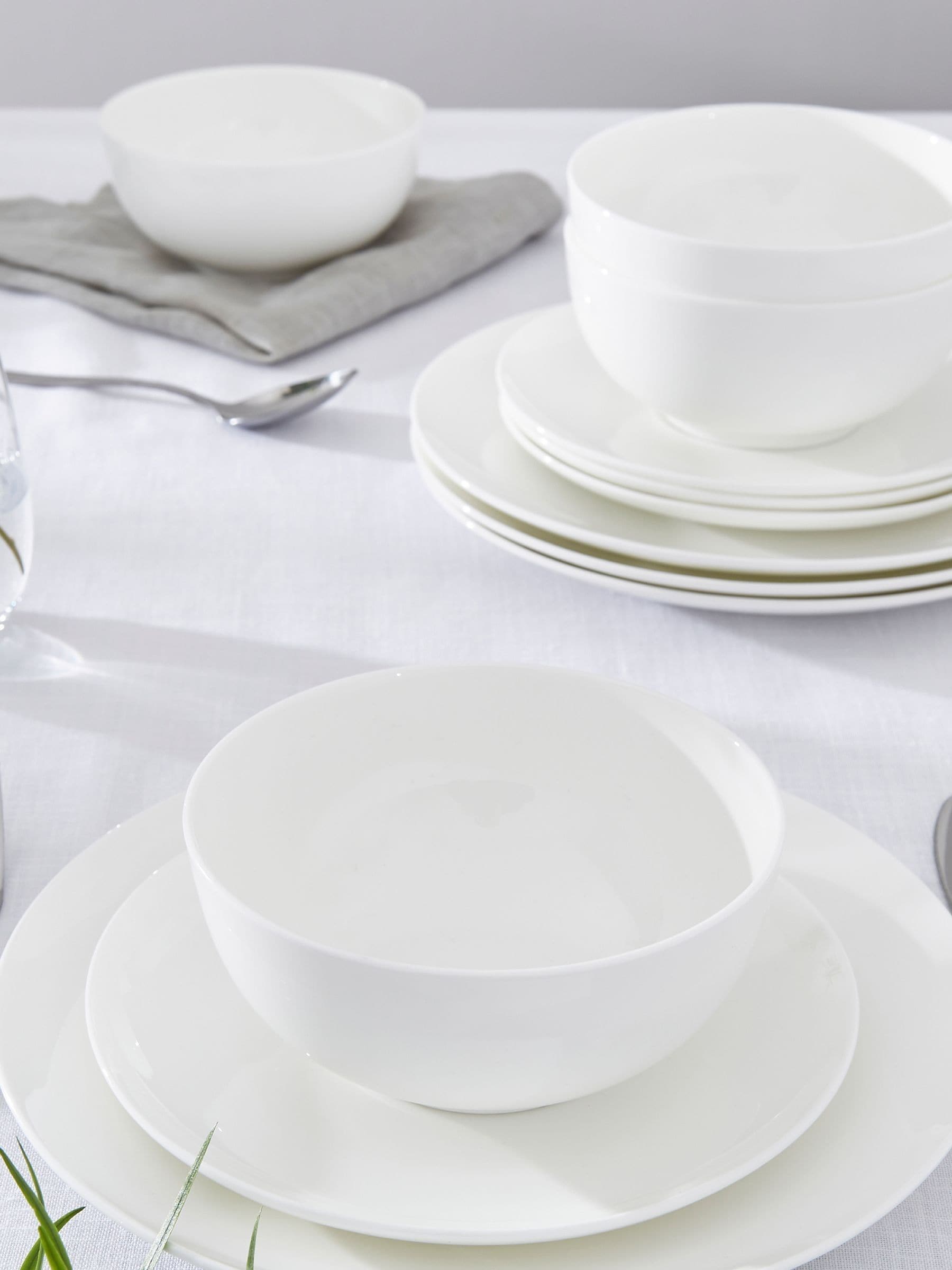 Royal Worcester White Serendipity 12 piece dinner set, imported from the UK