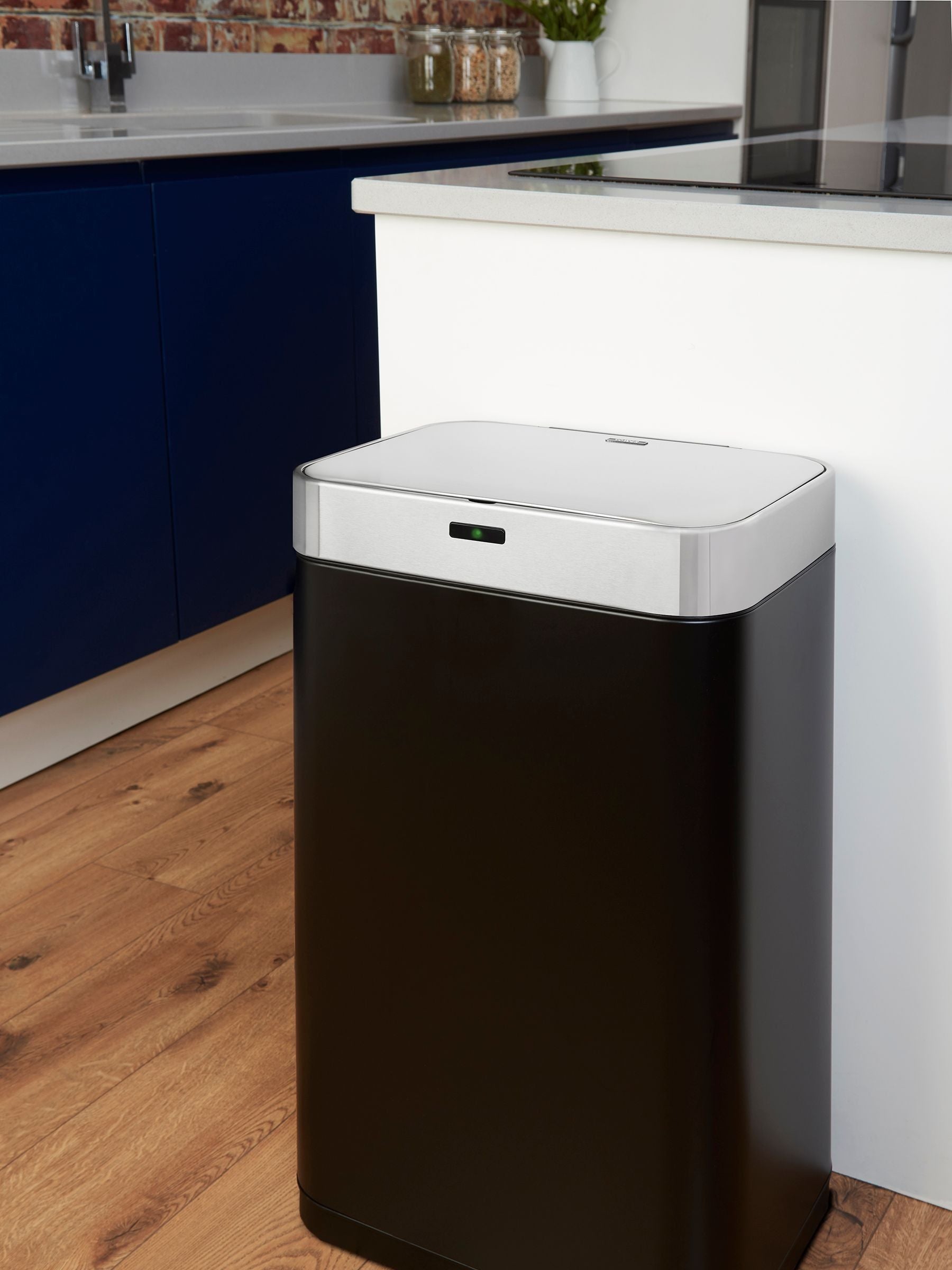 Tower Black 75L Rectangular Sensor Bin