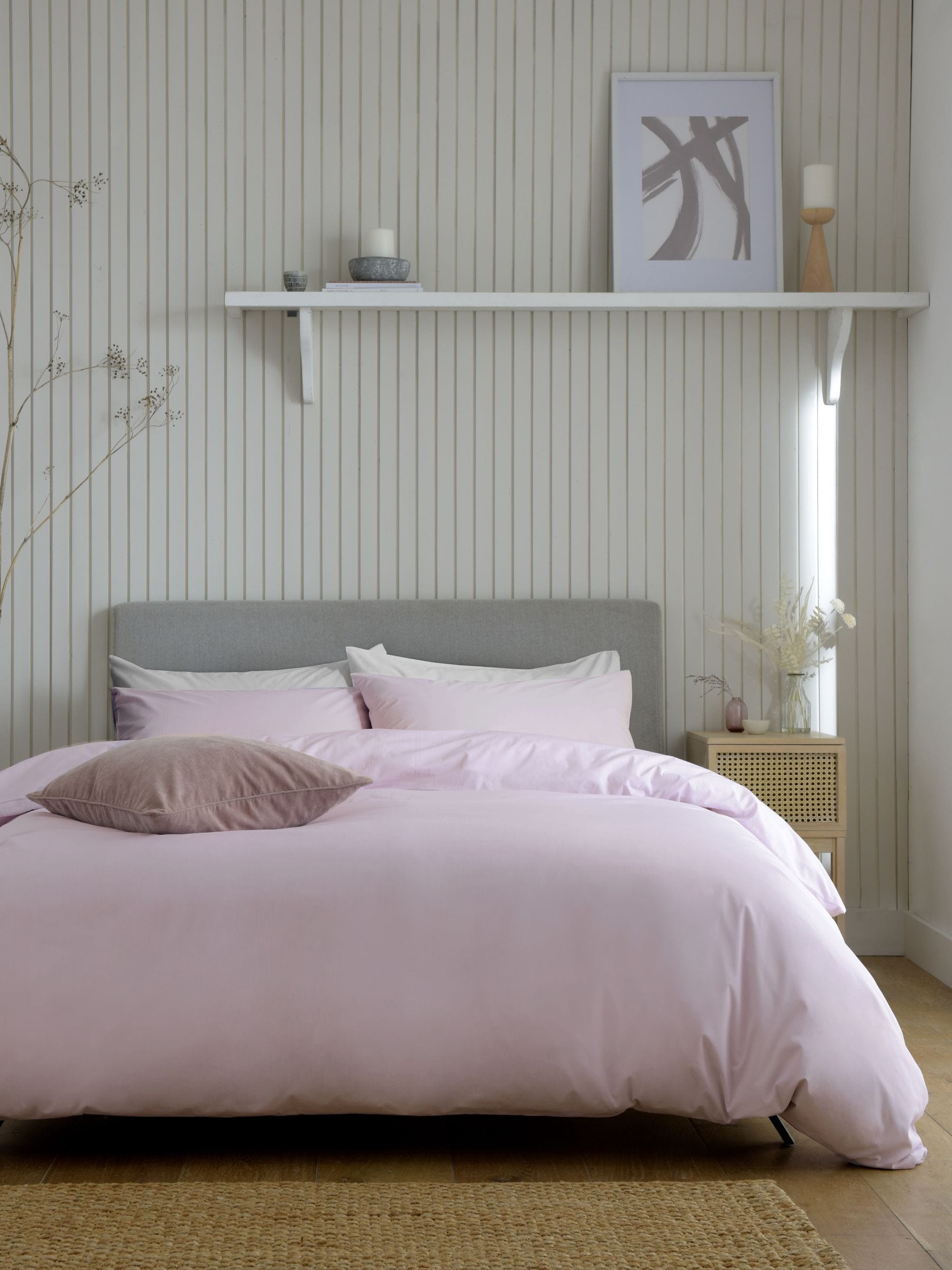 Purple lilac duvet cover and pillowcase set, imported from the UK