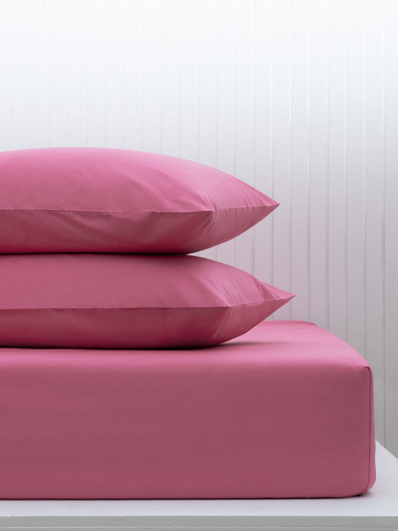 Pink Bright cotton rich deep fitted bed sheet, imported from the UK