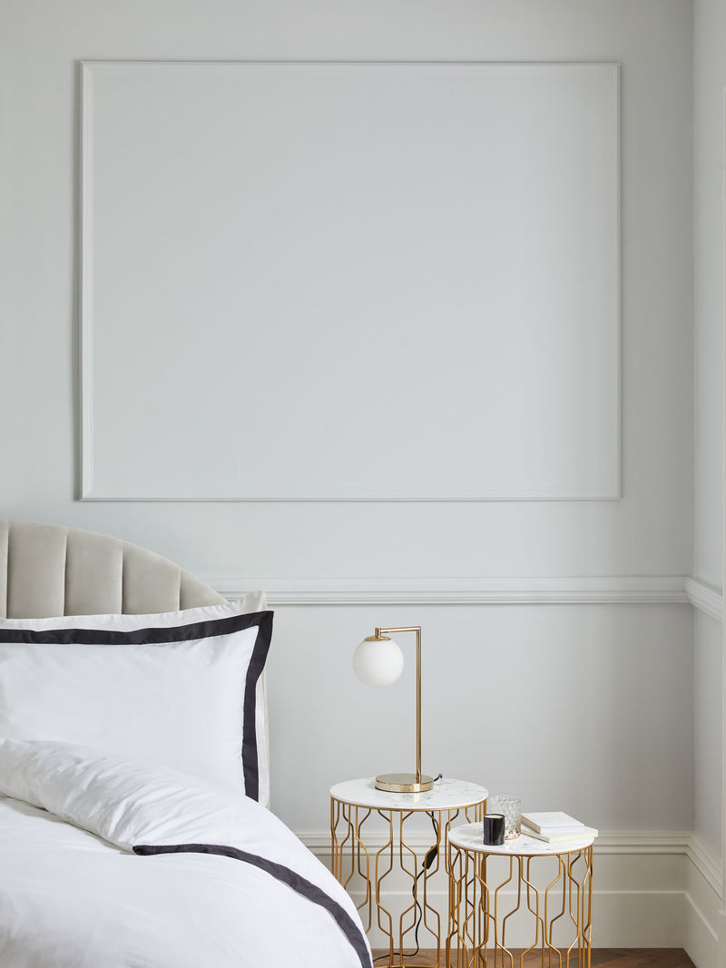 White/Black Cotton Rich Oxford Duvet Cover and Pillowcase Set