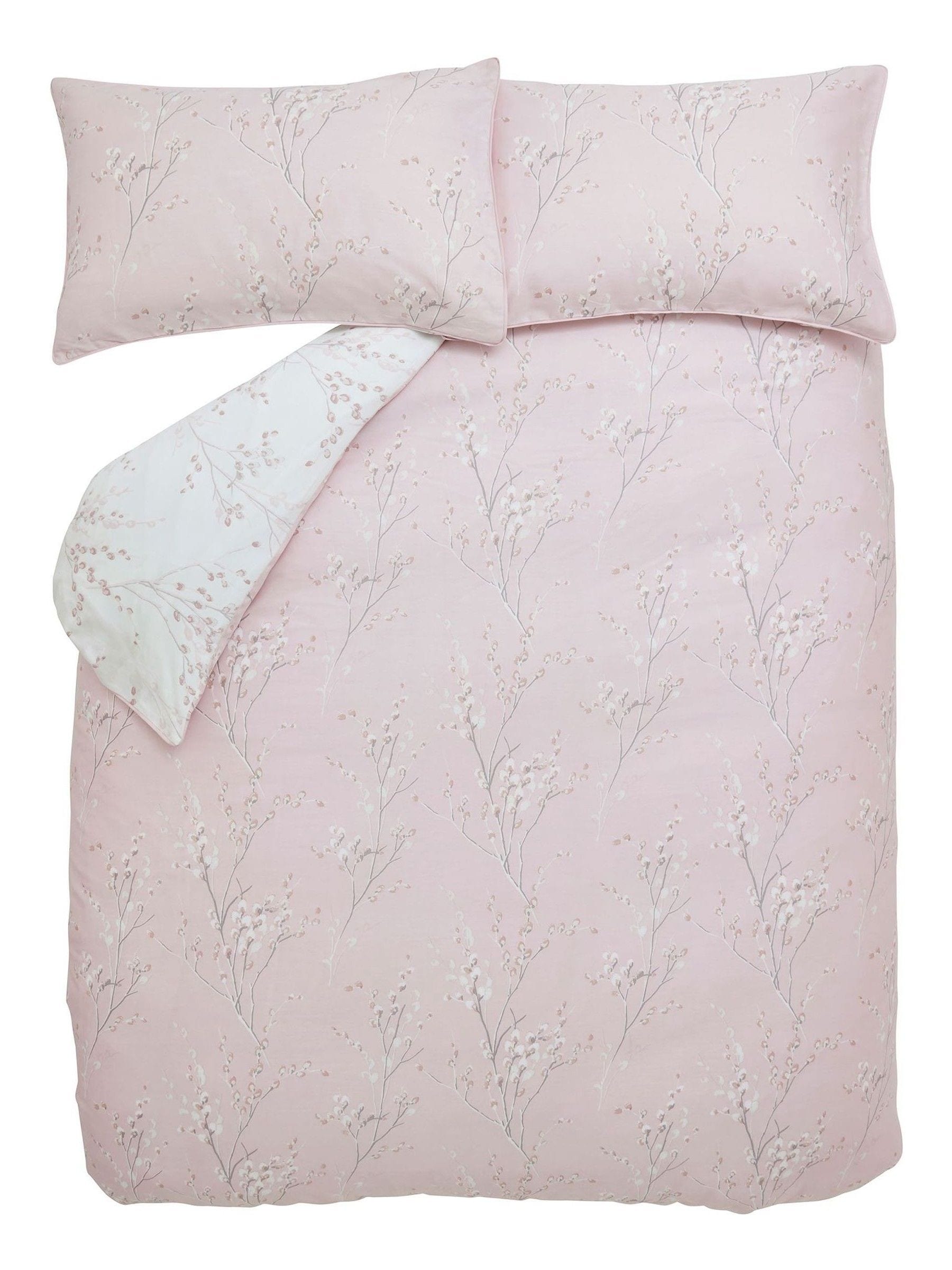 Laura Ashley Pink Blush Pussy Willow duvet cover and pillowcase set, UK version