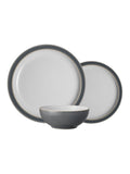 Denby 12 Piece Fossil Grey Elements Dinnerware Set