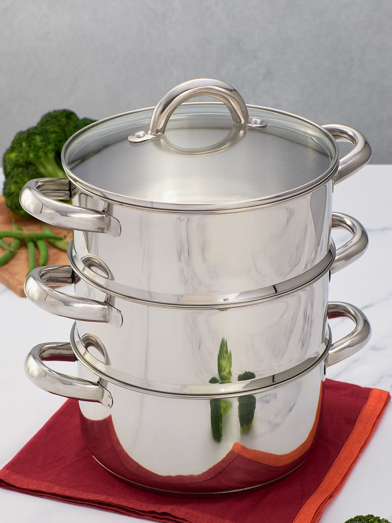 Judge Silver 3 Tier Steamer Set 20cm, UK version