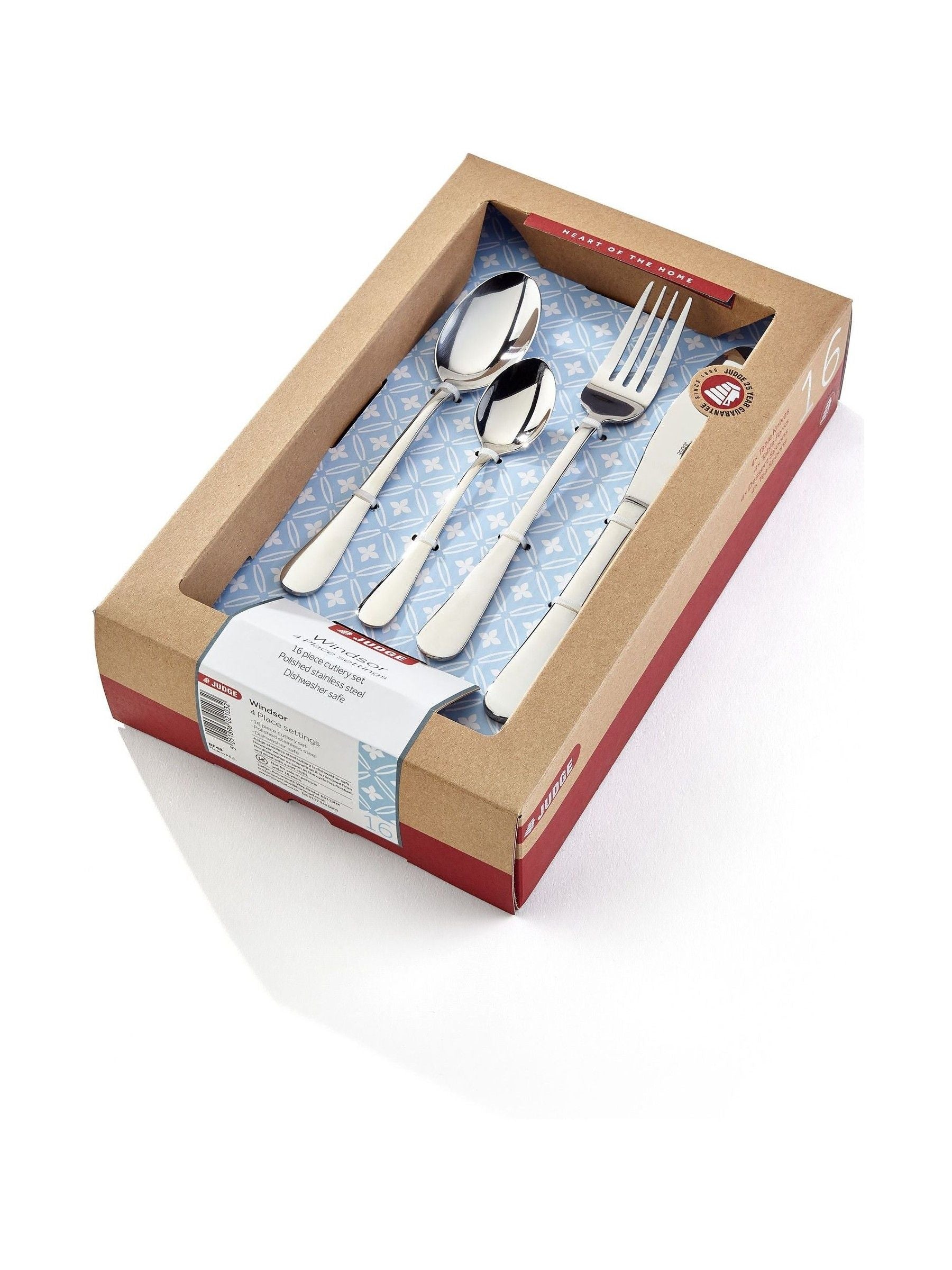 Judge Silver Windsor 16 piece cutlery set, UK version