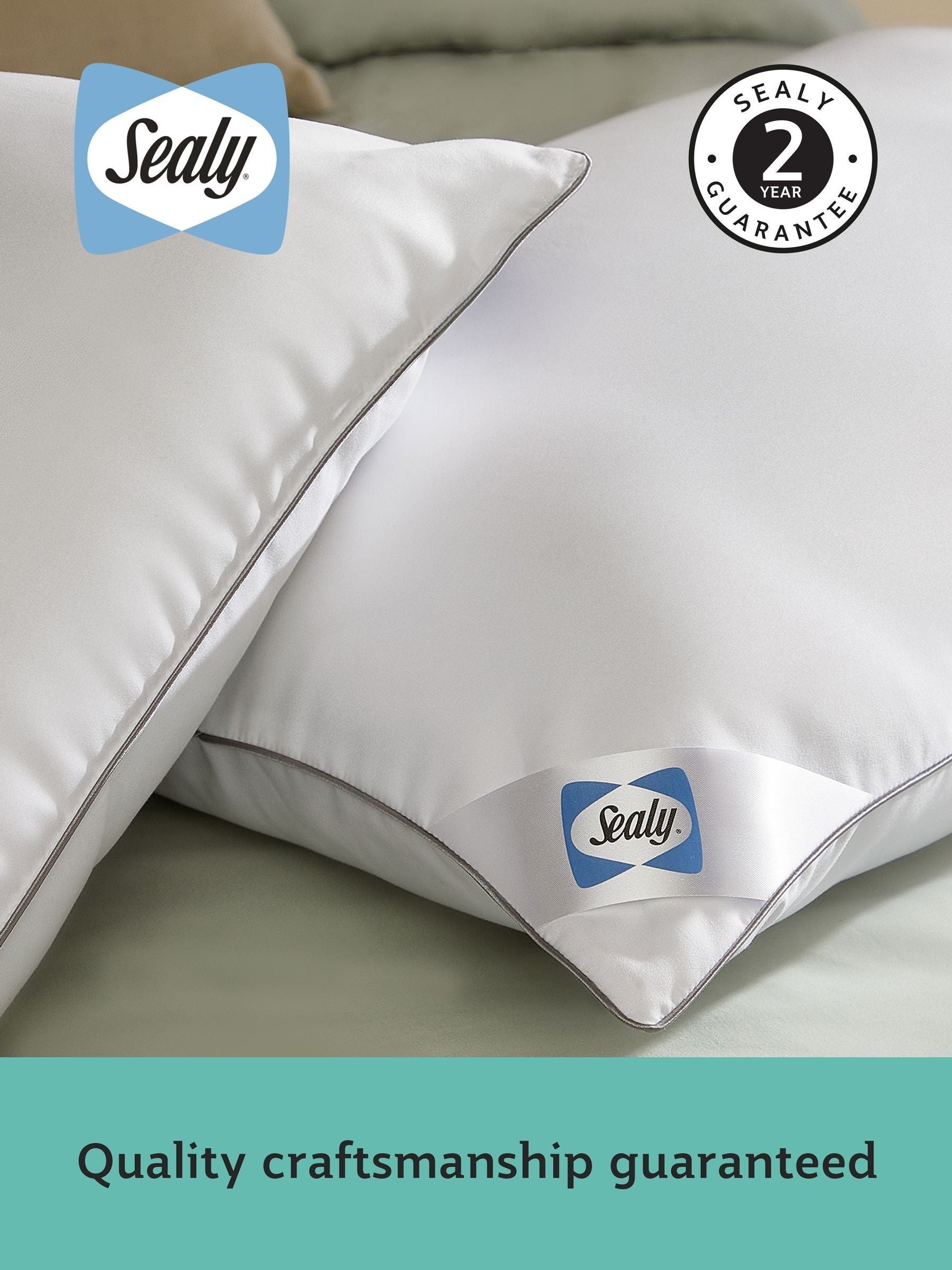 Sealy Set of 2 Anti Allergy 4 Pack Pillows