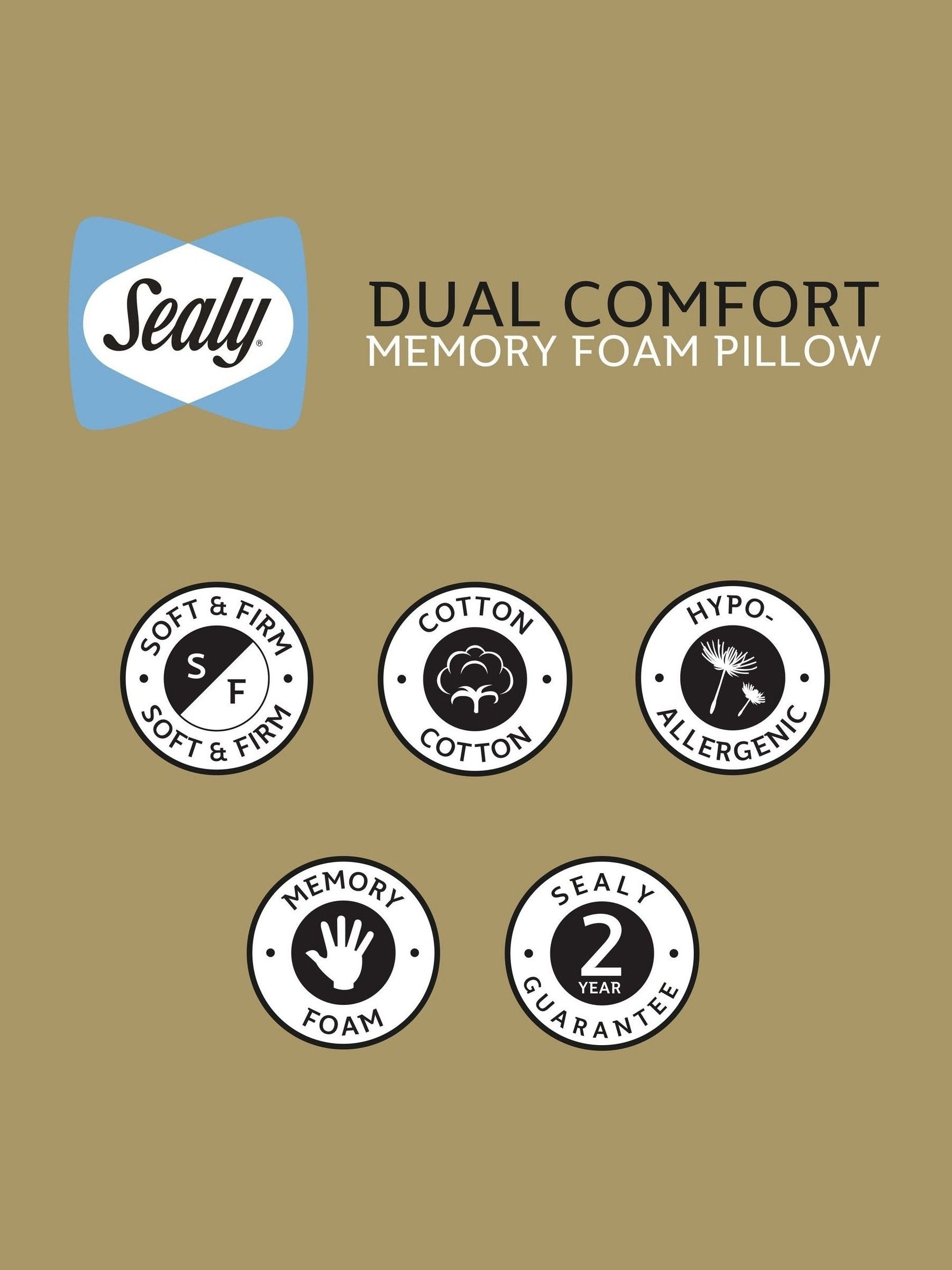 Sealy Dual Comfort Memory Foam Pillow (British brand)