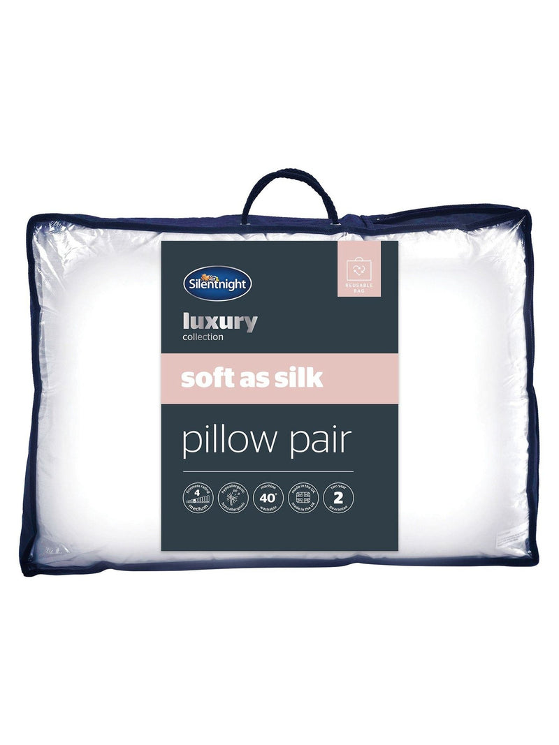 Silentnight Soft As Silk pillows 2-Pack (British brand)