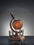 DrinksTime Stylish Whisky Globe Malt Whisky Decanter Set