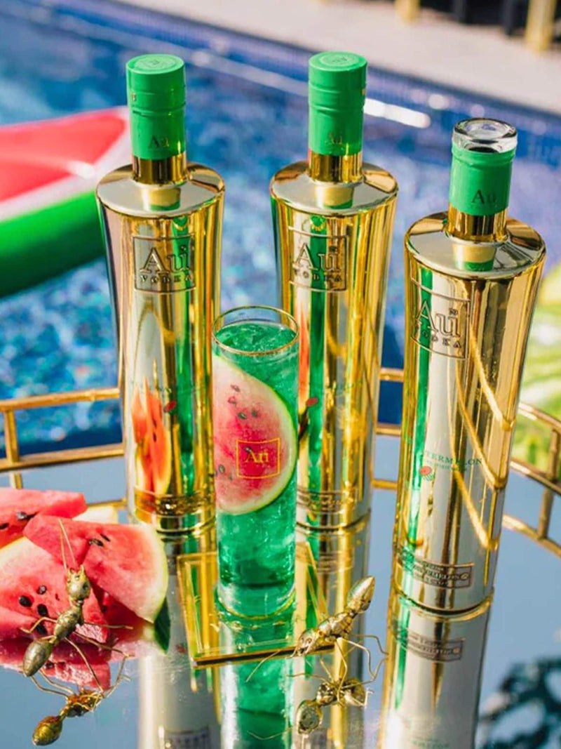 Au Vodka Green Watermelon vodka 70cl - British product