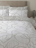 Copenhagen Home stone Pablo duvet cover and pillowcase set - British product