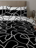 Copenhagen Home Monochrome Pablo duvet cover and pillowcase set - British product