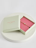 Ted Baker gold tone clear crystal drawstring adjustable bracelet 21cm (British brand)