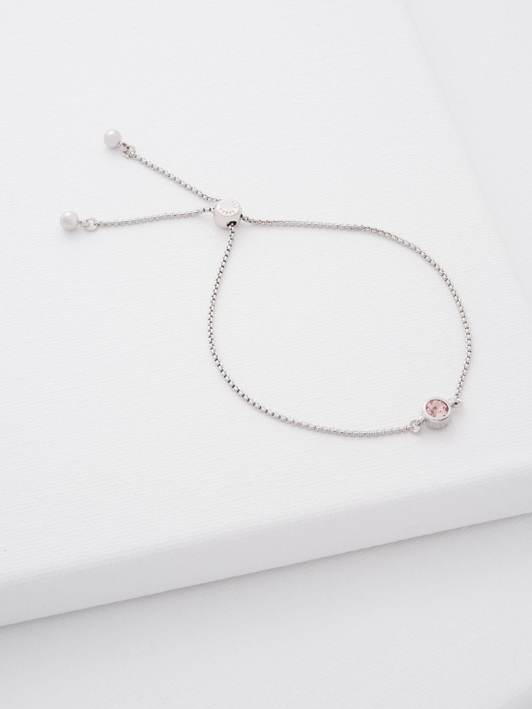 Ted Baker crystal drawstring bracelet rose gold tone 21cm (British brand)