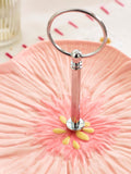 Pink two-tier flower cake stand imported from the UK