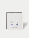 M&S Collection blue lace agate earrings 19mm length, imported from the UK