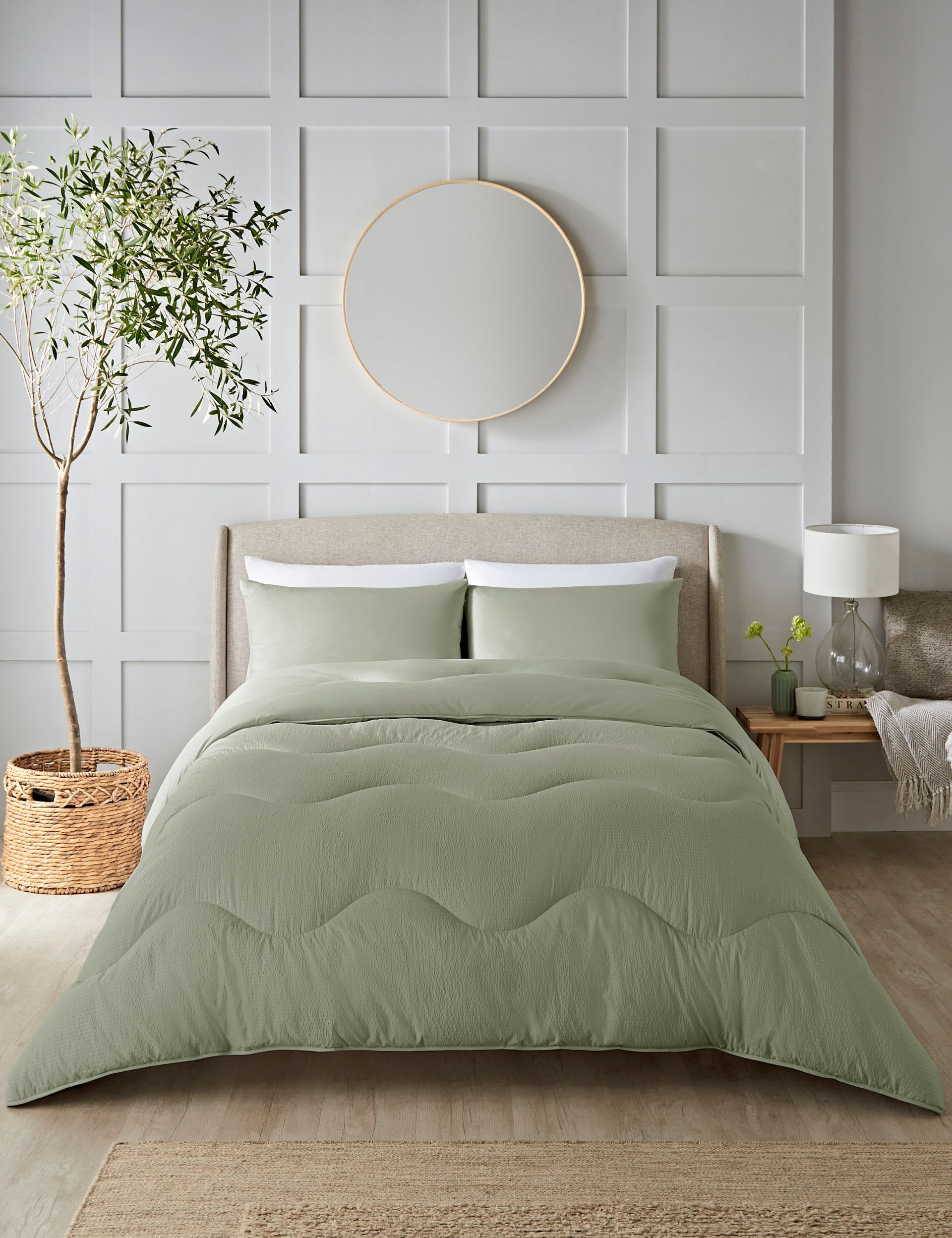 Night Lark seersucker 4.5 tog coverless duvet set (British brand)