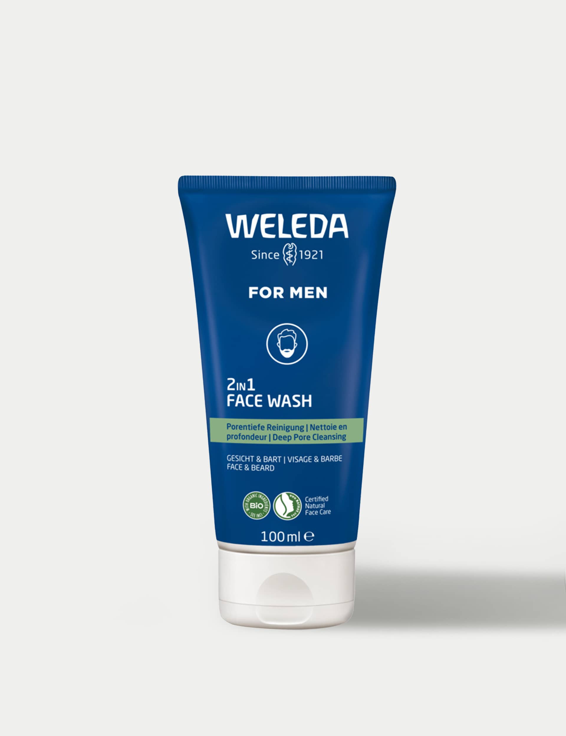 Weleda 2 in 1 face and beard wash for men 100ml - British product