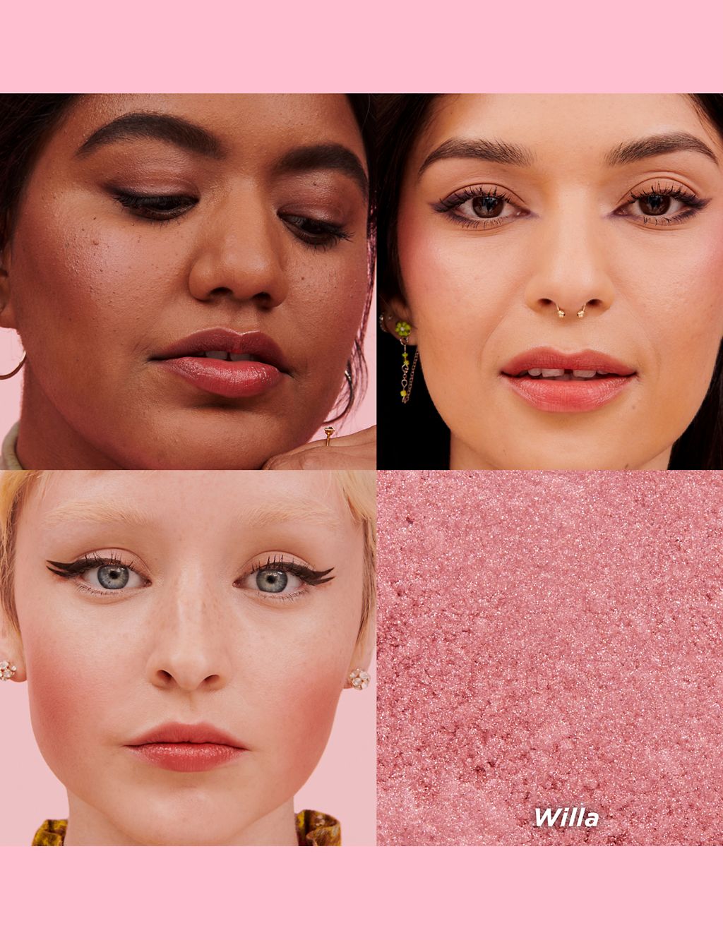 Willa Soft Neutral-Rose Blush Powder Mini 2.5g GOODS M&S   