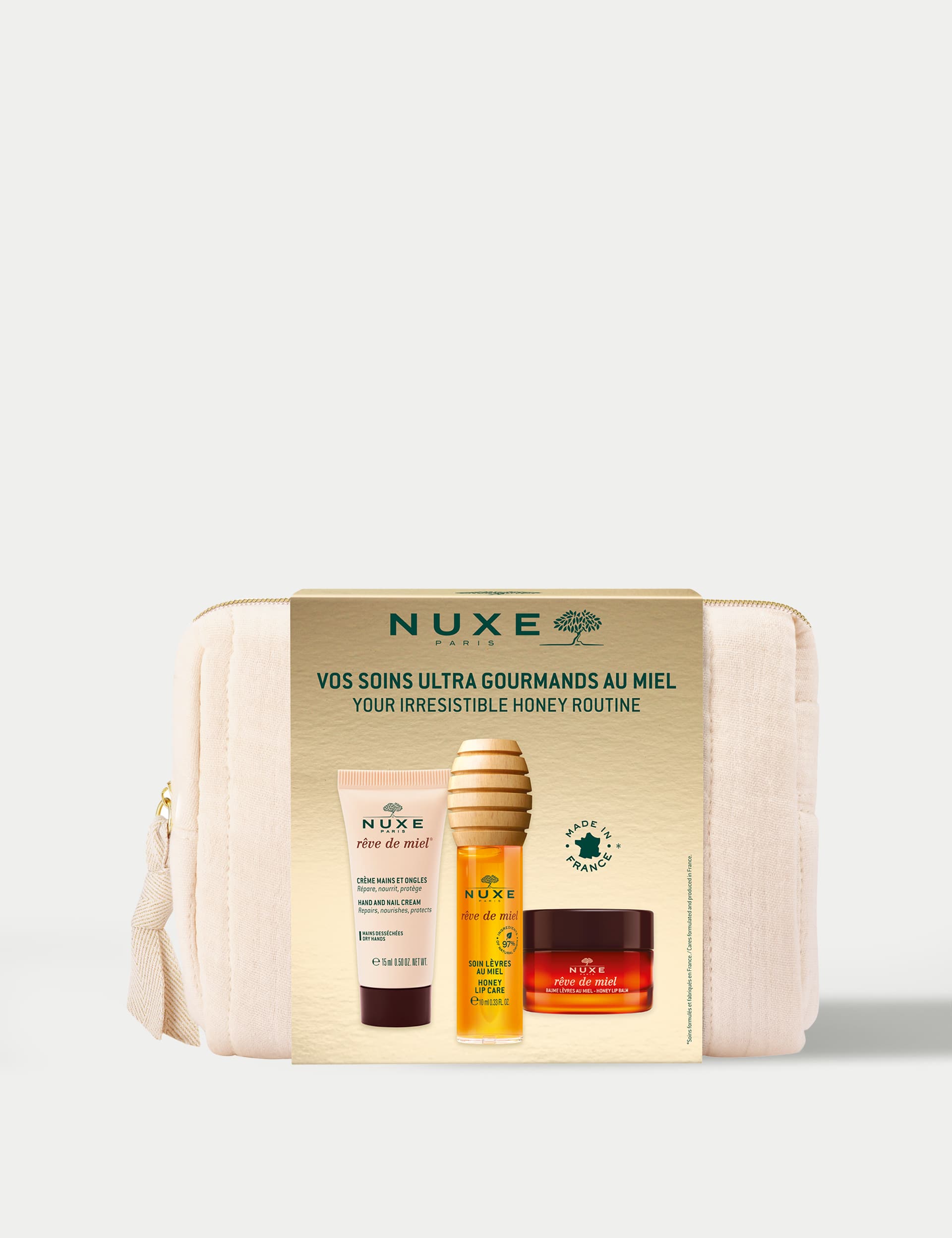 NUXE honey hand and lip care set, imported from the UK
